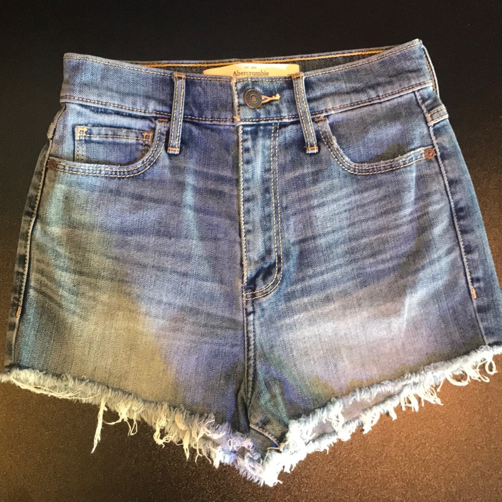 A&F high rise cut off shorts